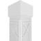 Ekena Millwork Craftsman Classic Square Non-Tapered Bungalow Fretwork Column w/ Mission Capital & Mission Base CC1009ENBNGMIMI - alternate 2